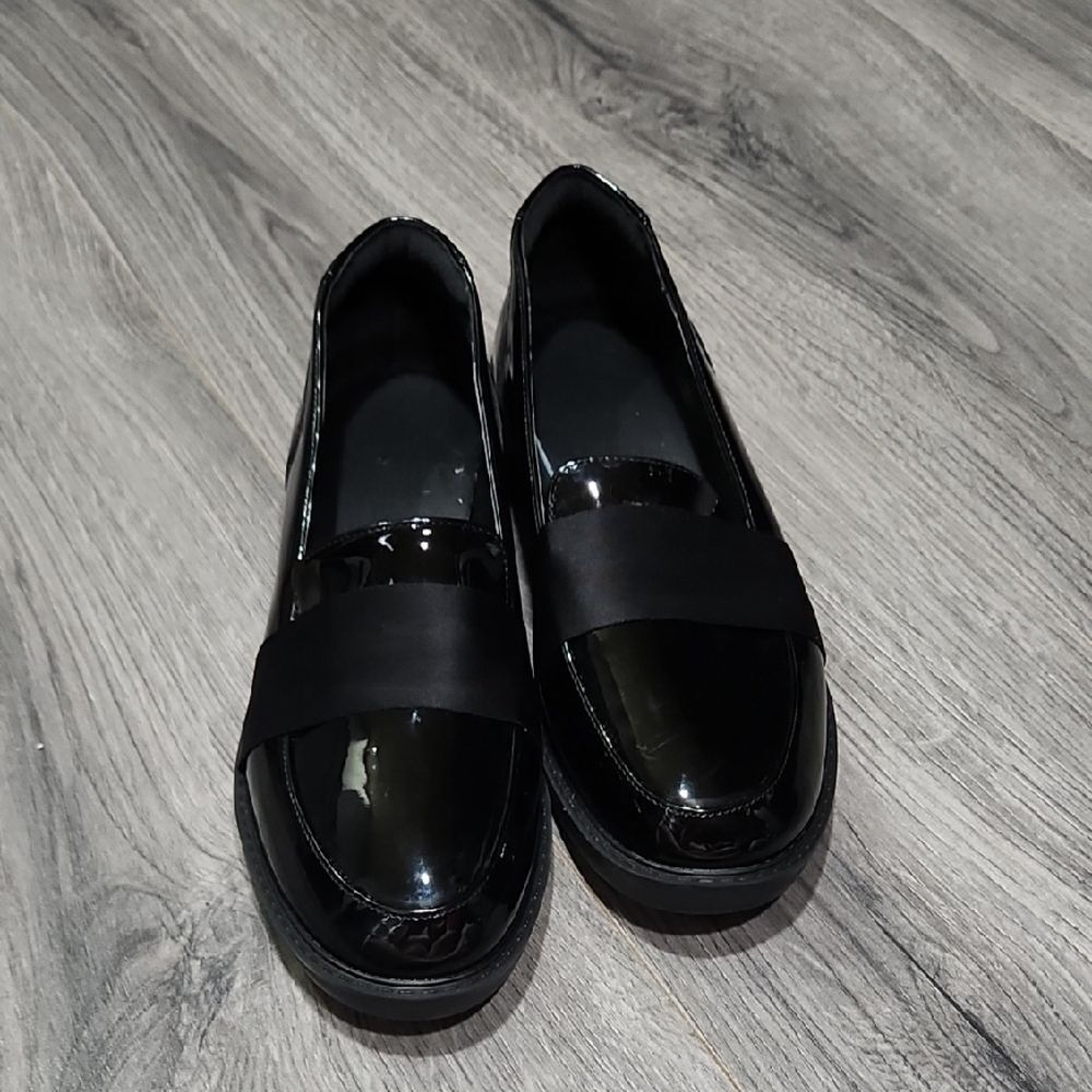 Black Patent Leather Karla Loafers